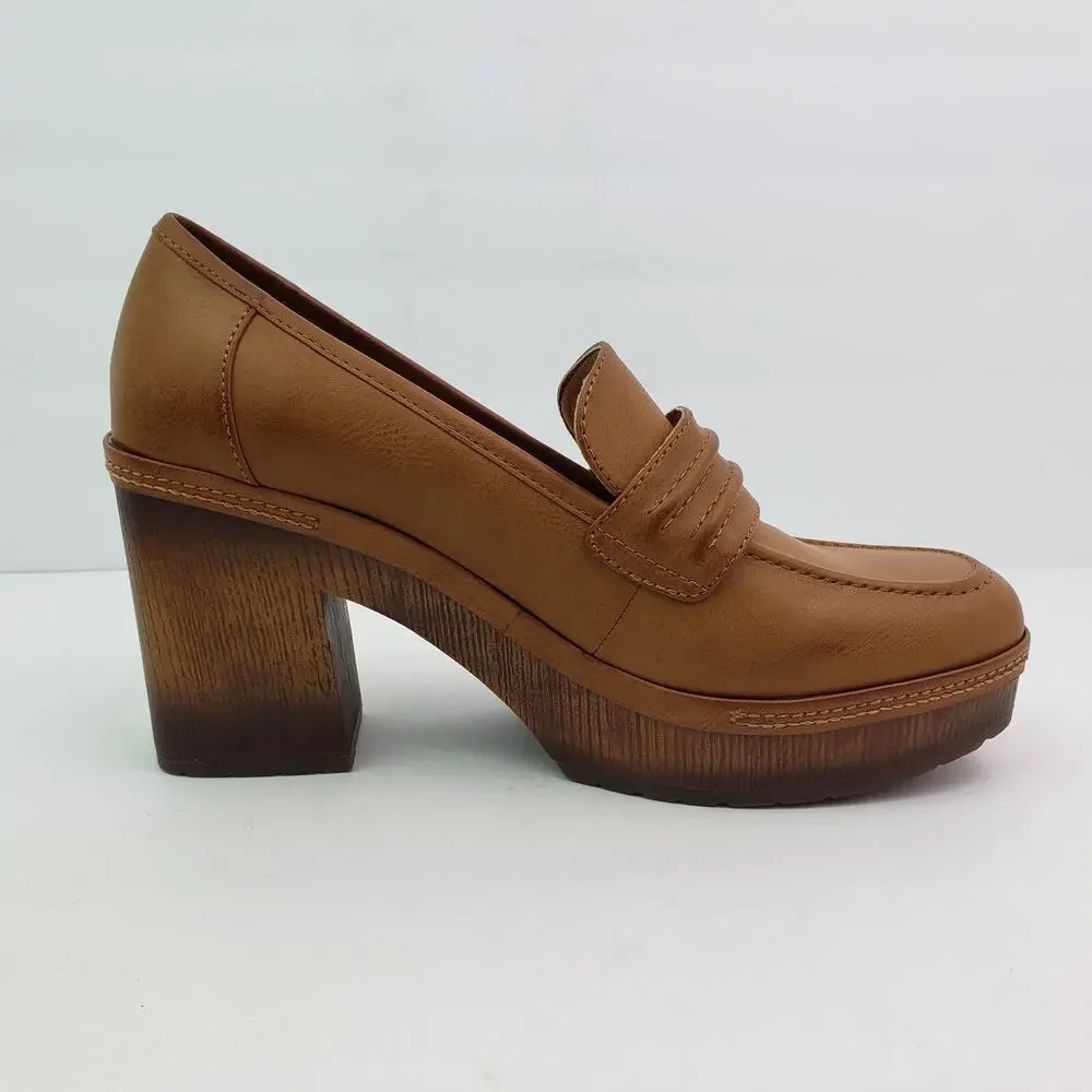 Korks Womens Size 9.5 Brown Slip On Dress 4